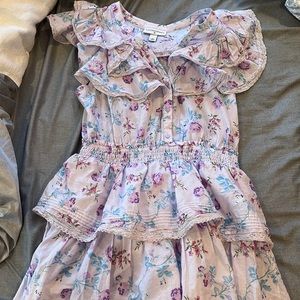 Loveshackfancy x Target Lou Lavender Floral Ruffle Mini Dress